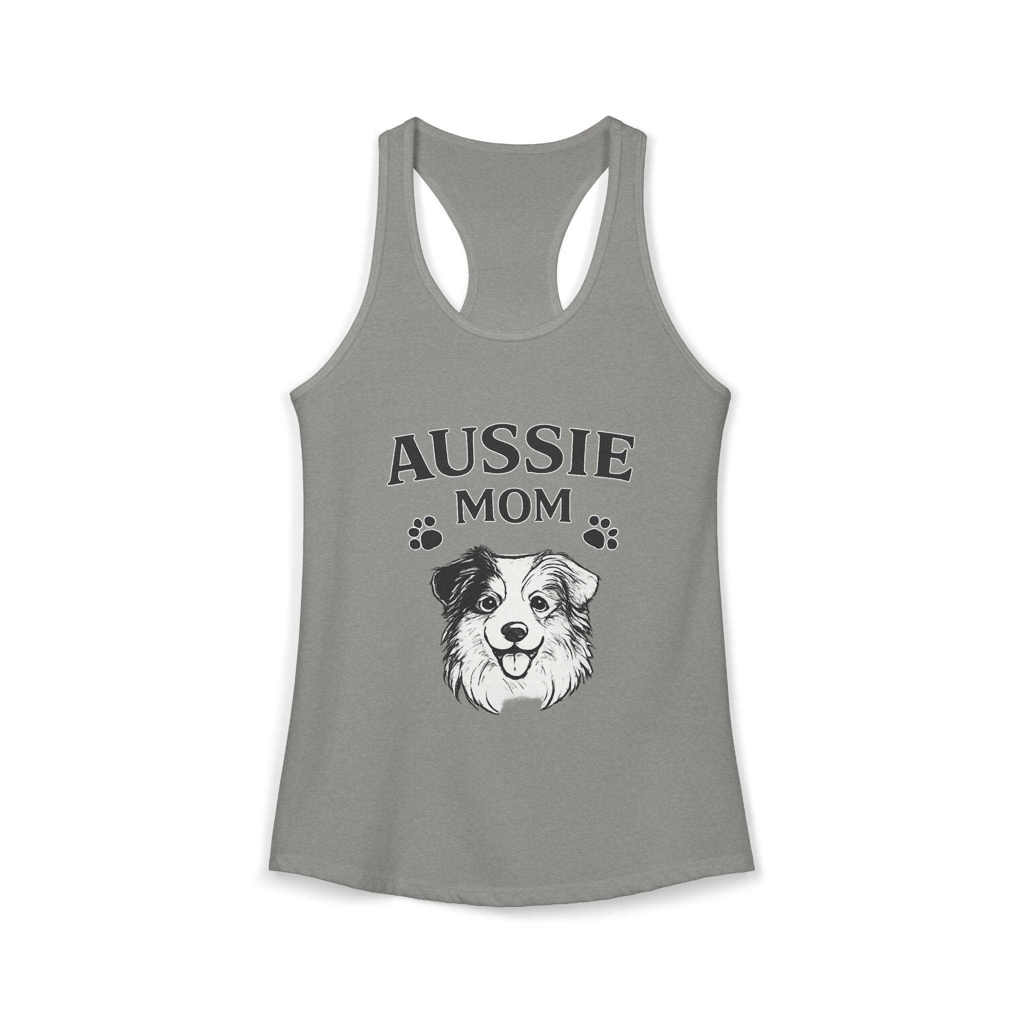 Australian Shepherd Mom Racerback Tank — Cute Aussie Dog Mom Tank Top