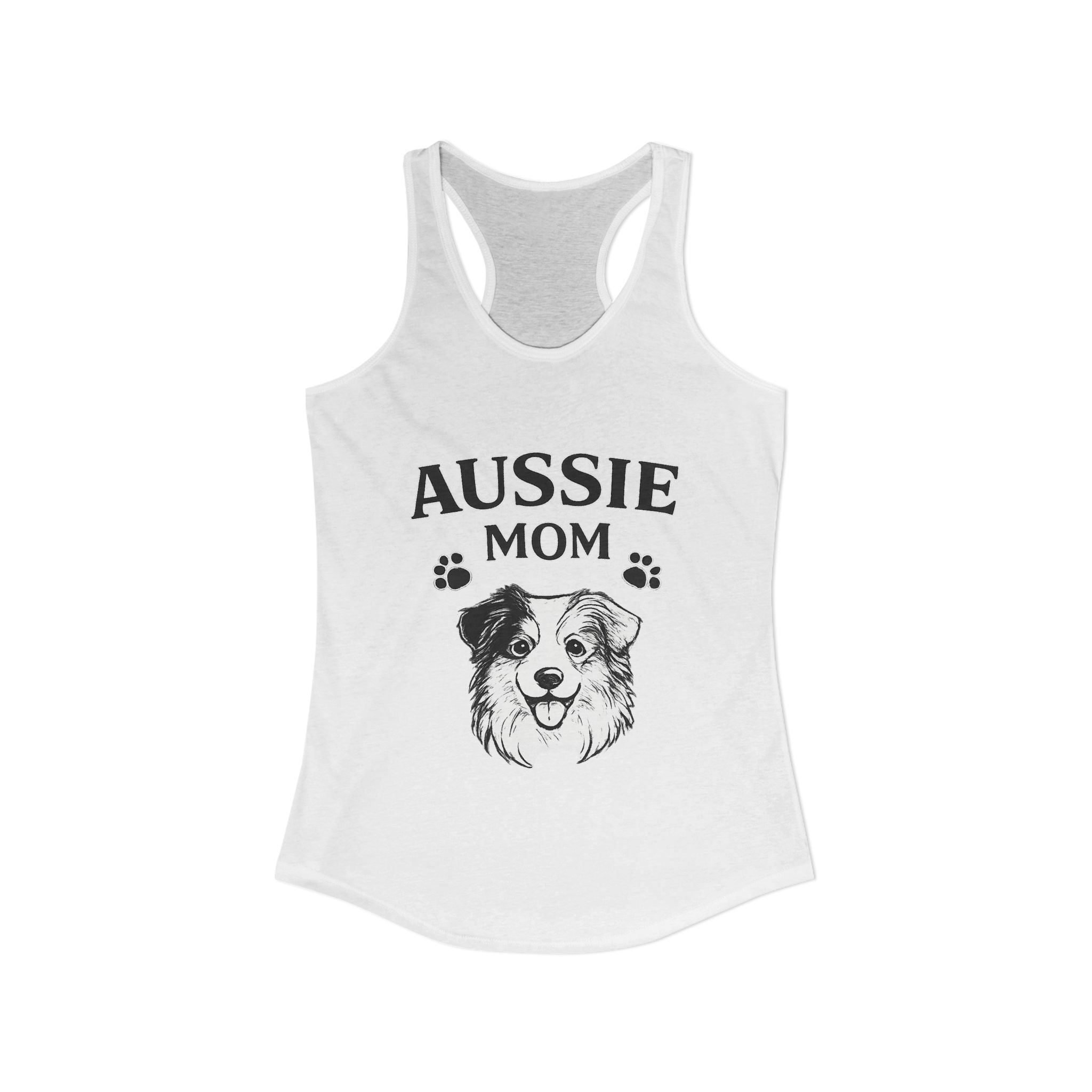 Australian Shepherd Mom Racerback Tank — Cute Aussie Dog Mom Tank Top