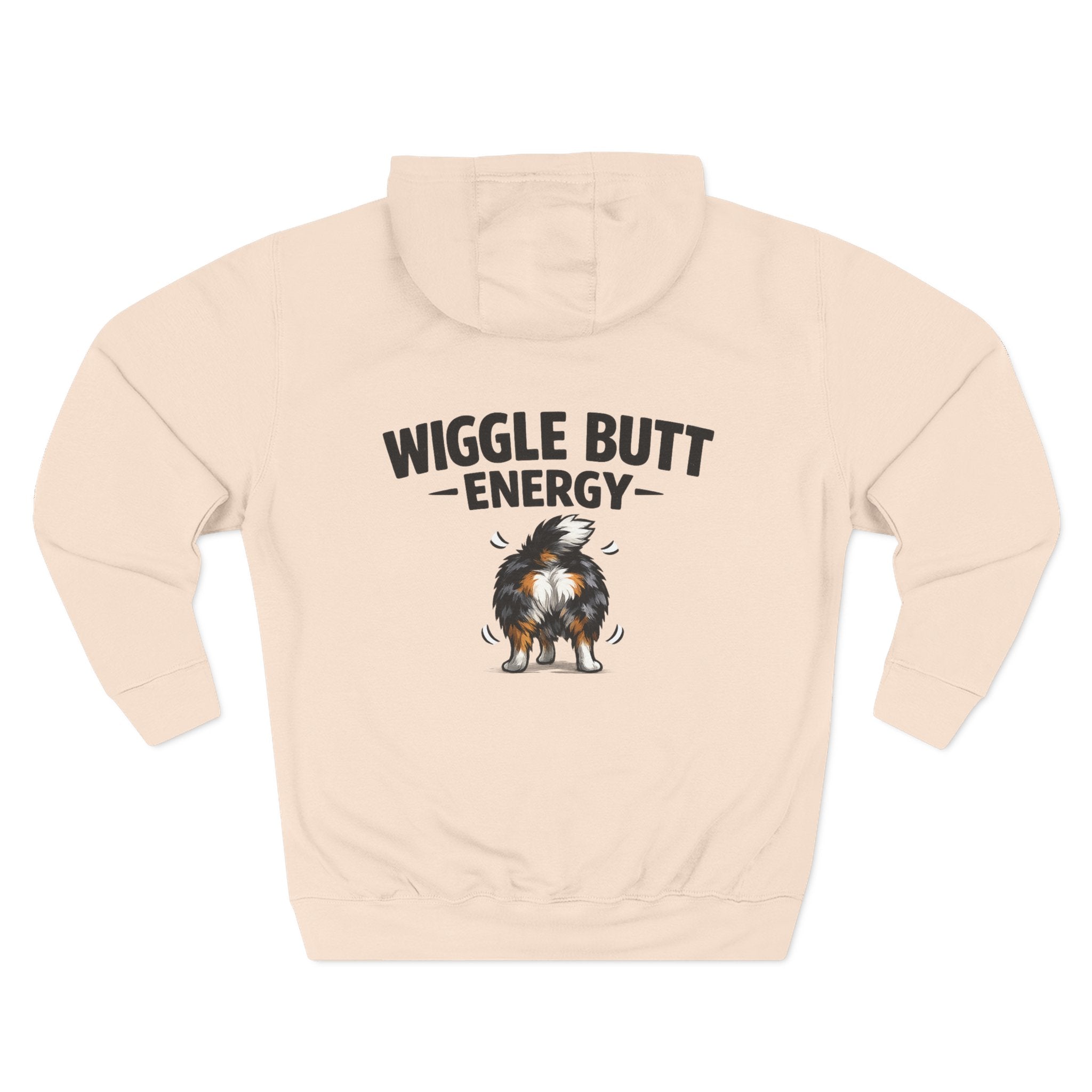 Wiggle Butt Energy Hoodie – Funny Australian Shepherd Sweatshirt, Dog Lover Gift, Cozy Aussie Owner Pullover