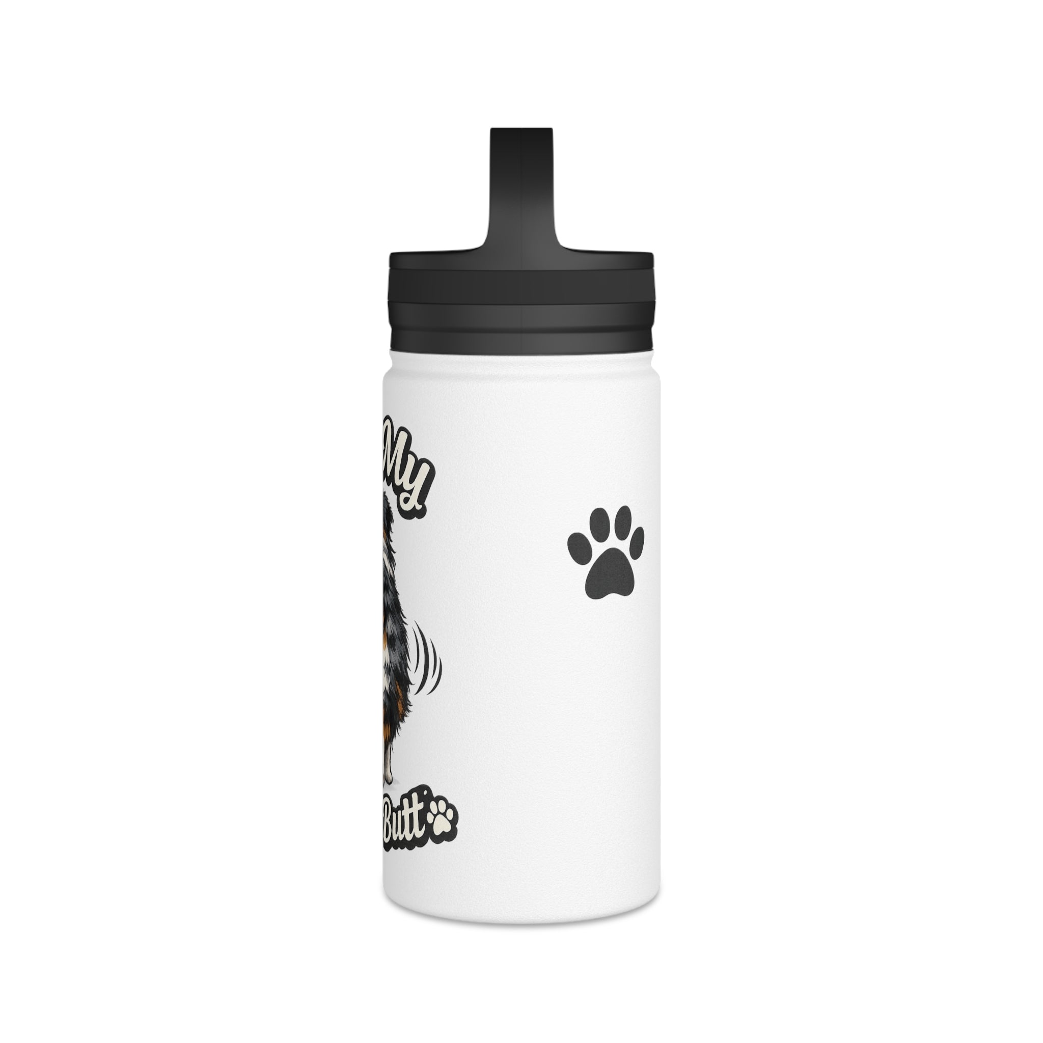 Kiss My Wiggle Butt Water Bottle | Aussie Dog Lover Gift | Australian Shepherd Funny Bottle | Dog Mom/Dad Hydration Bottle