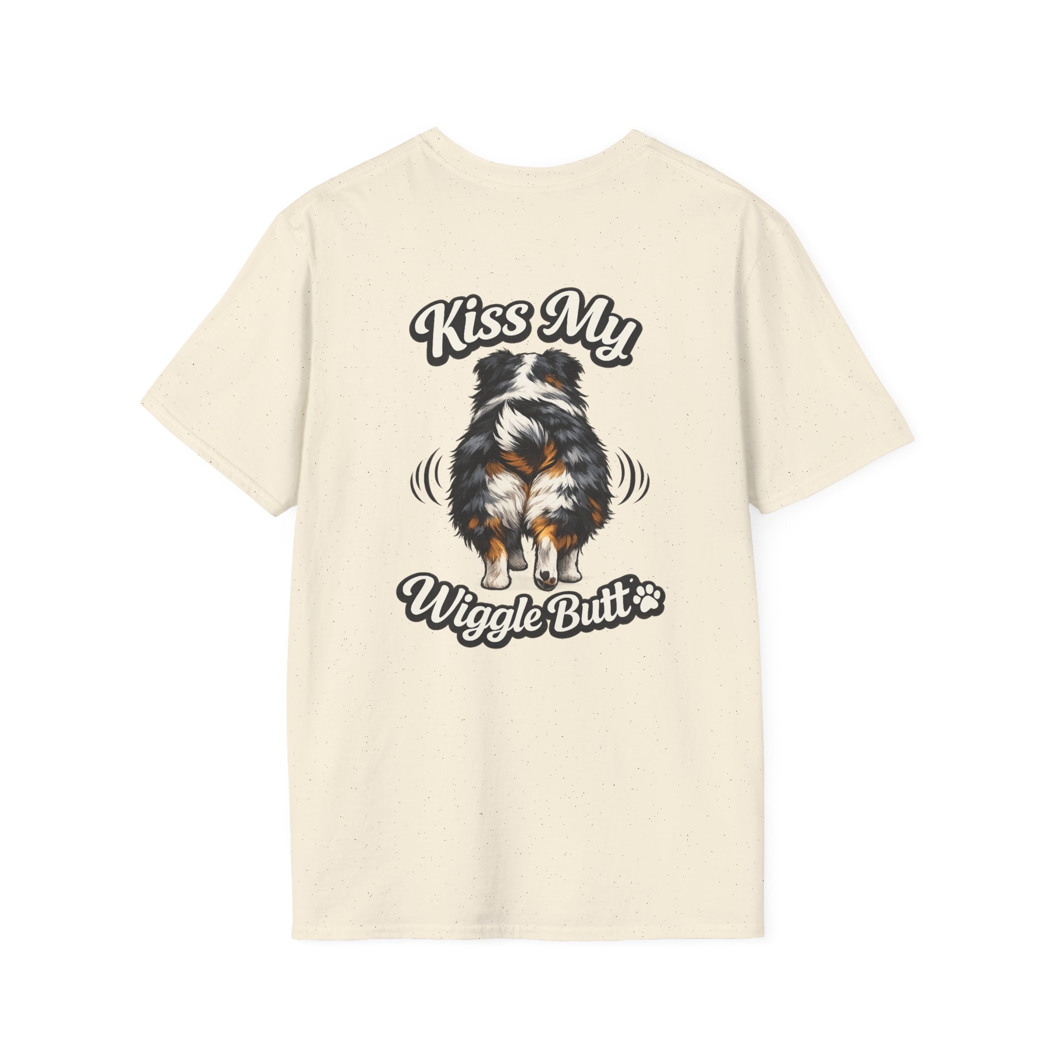Kiss My Wiggle Butt Aussie Shirt | Australian Shepherd Funny Dog Tee | Aussie Mom Gift | Wiggle Butt Shirt
