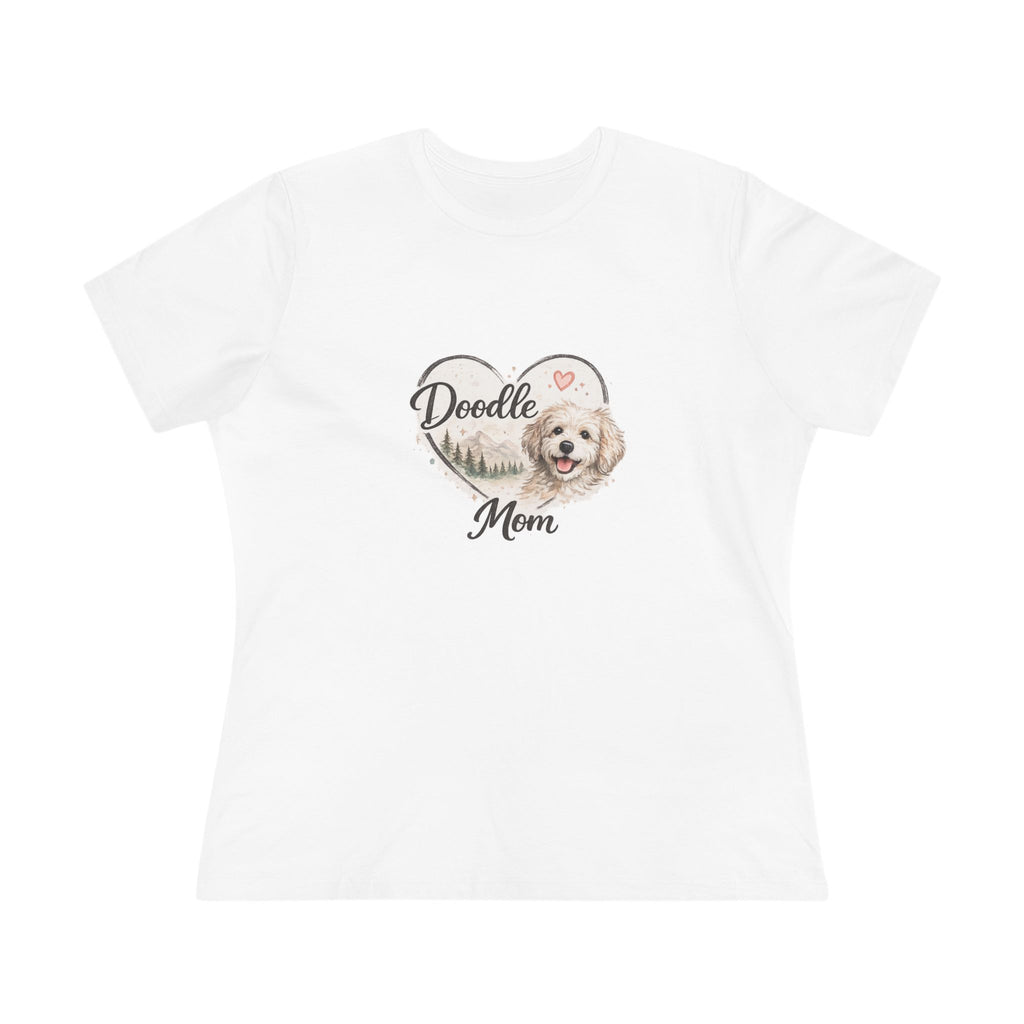 Doodle Mom T‑Shirt — Women’s Dog Lover Tee with Heart Paw Design