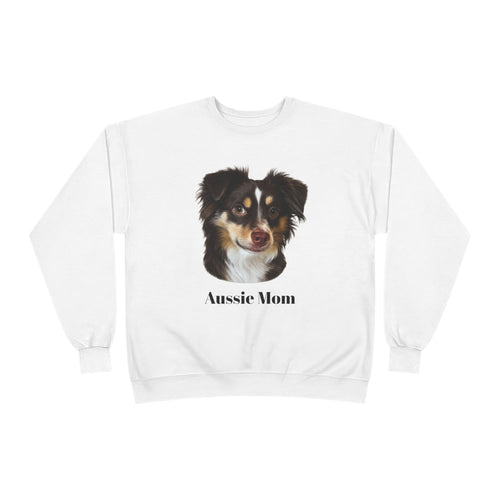 Aussie Mom Sweatshirt – Australian Shepherd Dog Lover Crewneck, Cute Dog Mom Gift, Cozy Aussie Owner Pullover