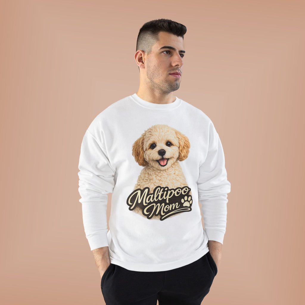 Maltipoo Mom Sweatshirt – Cozy Small Dog Mom Crewneck, Cute Maltipoo Gift, Dog Mom Pullover, Soft Neutral Sweatshirt